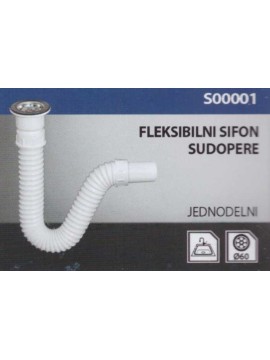sifon za jednodelnu sudoperu S00001Texo