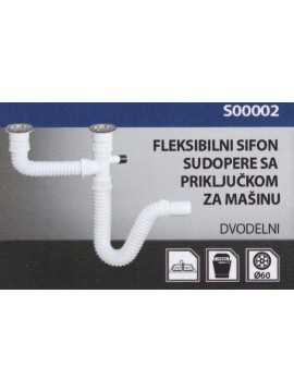 sifon za dvodelnu sudoperu S00002Texo